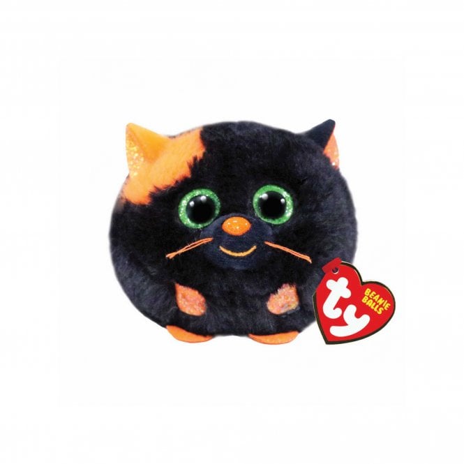 Ty Ty Beanie Balls Halloween Salem Cat Plush Toy